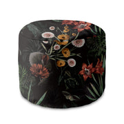 Round Pouf Footrest Reborn Jungle