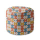 Okrúhly puf podnožka Geometric Retro-Oxford