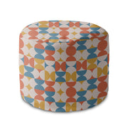 Okrúhly puf podnožka Geometric Retro