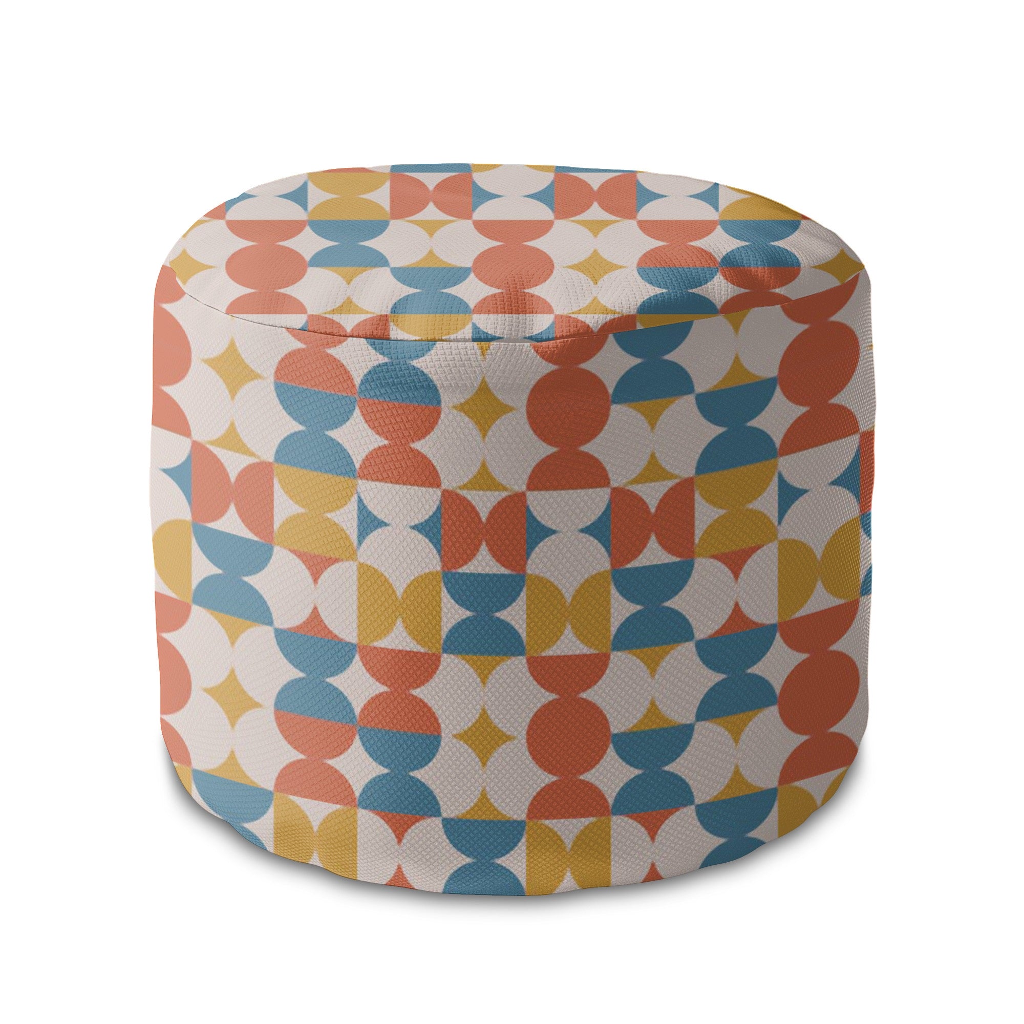 Okrúhly puf podnožka Geometric Retro