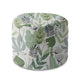 Round Pouf Footrest Flowers and Grass-Panama