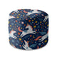 Round pouf footstool Fairy Unicorns-Oxford