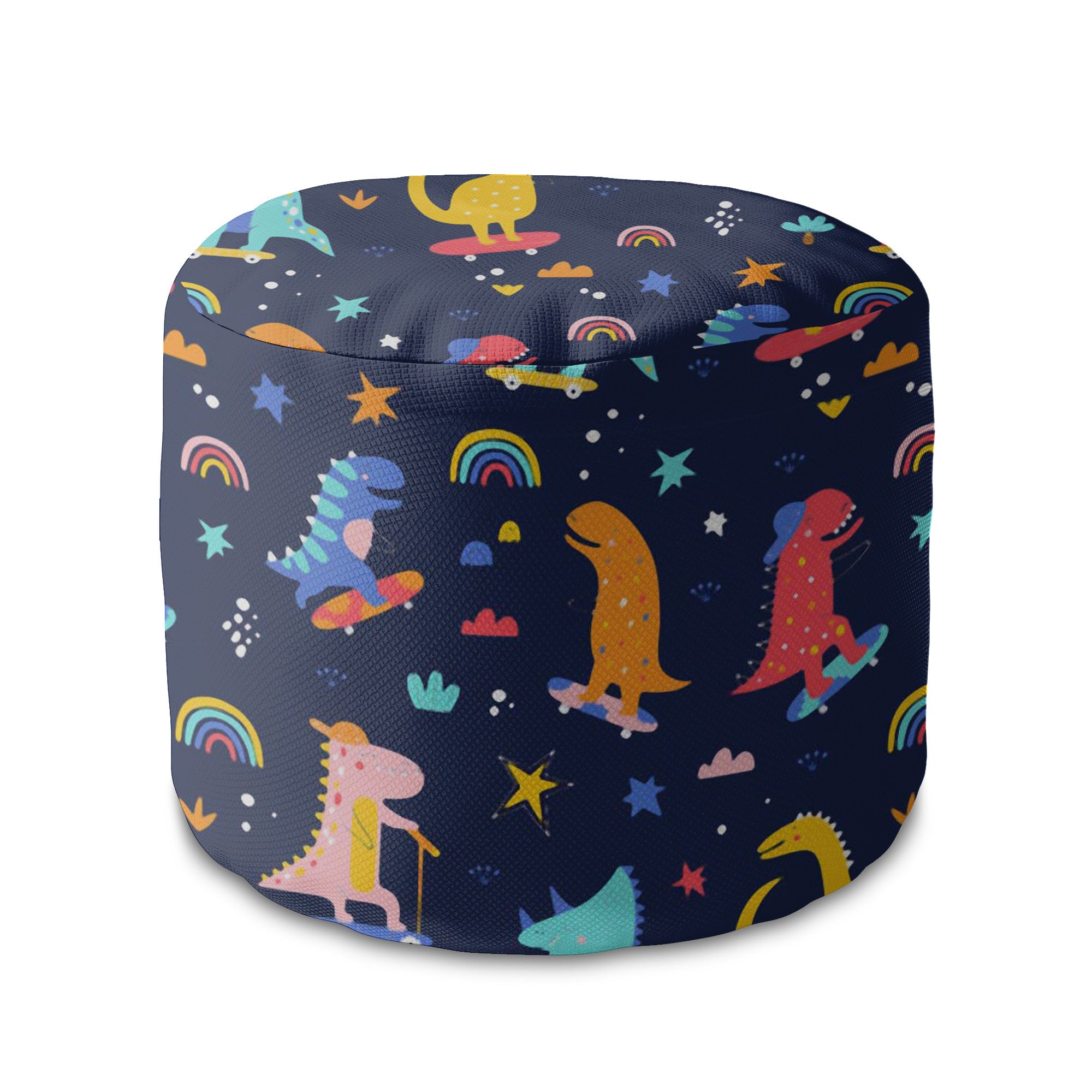 Round pouf footstool Skater Dinosaurs-Panama