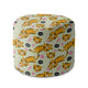 Round pouf footstool Tiger Roar-Oxford
