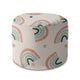 Okrúhly puf podnožka Boho Rainbow with Stars