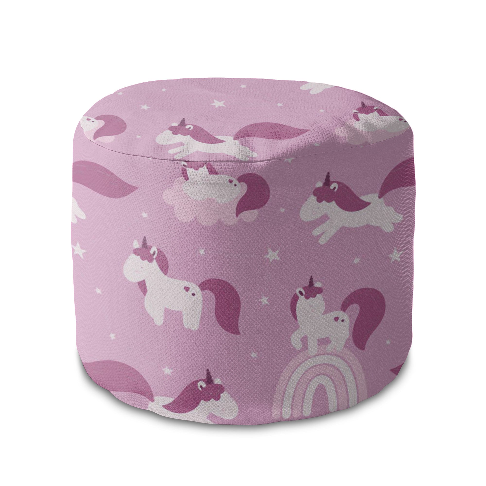 Okrúhly puf podnožka Unicorns and Clouds