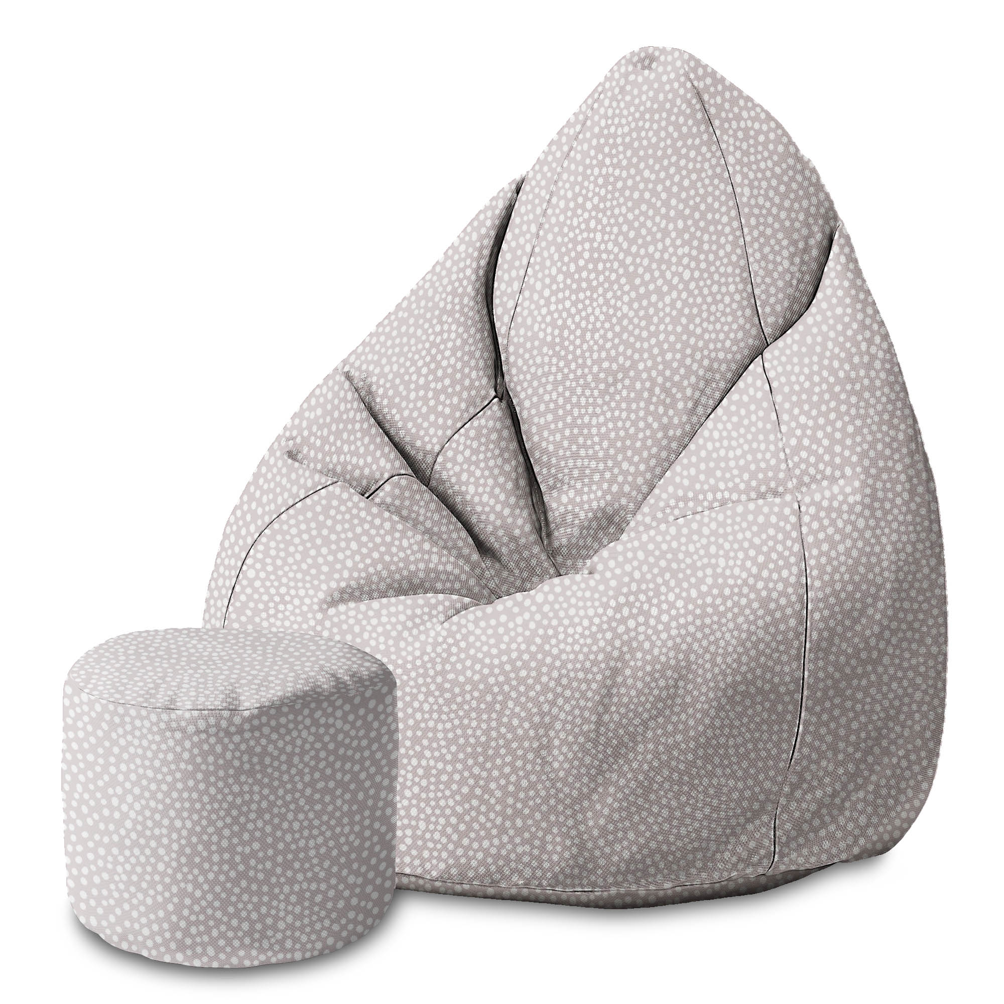 Round Pouf Footstool Abstract Earth Dots-Oxford