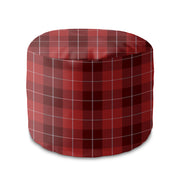 Puf okrągły podnóżek Christmas Red Checker-Oxford