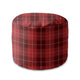 Puf okrągły podnóżek Christmas Red Checker-Panama