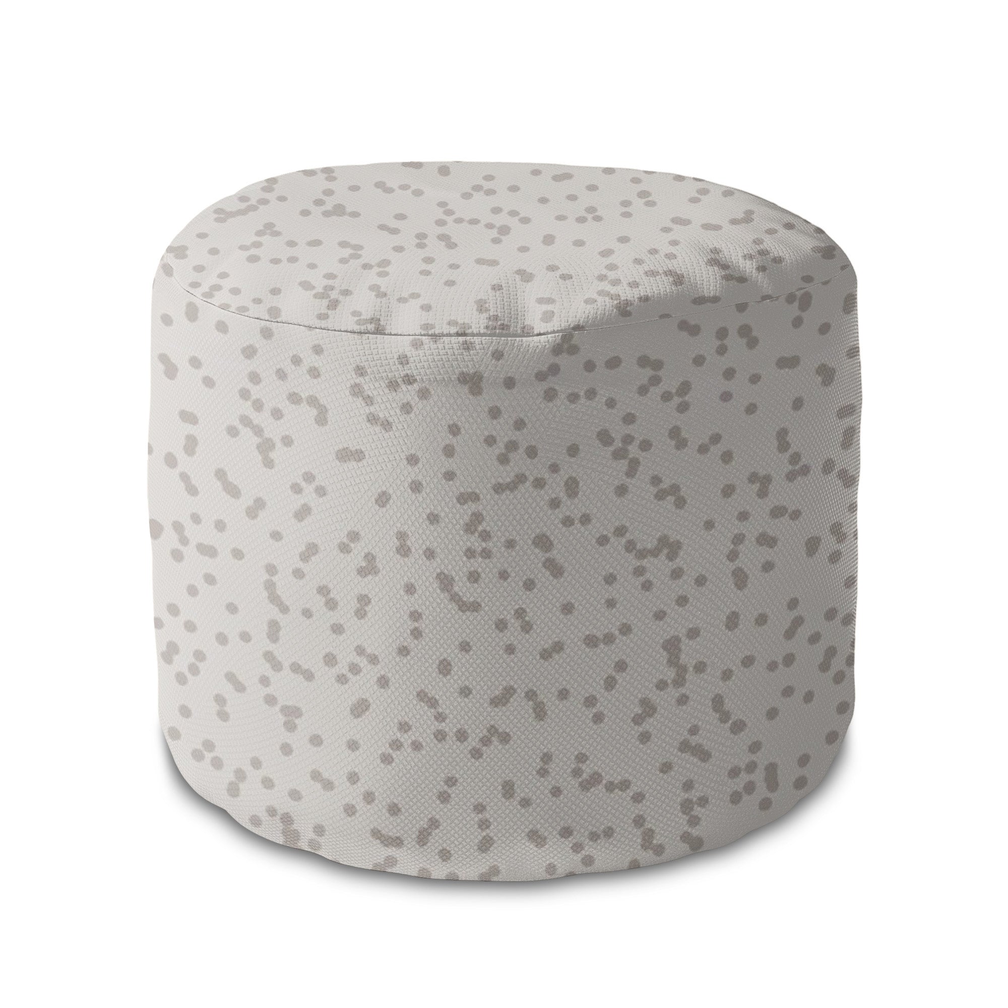 Okrúhly puf podnožka Beige Dots-Oxford