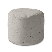 Runder Hocker Fußstütze Beige Print with Dots