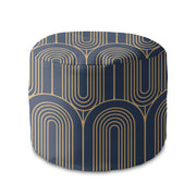 Round Pouf Footstool Deco Pattern-Panama