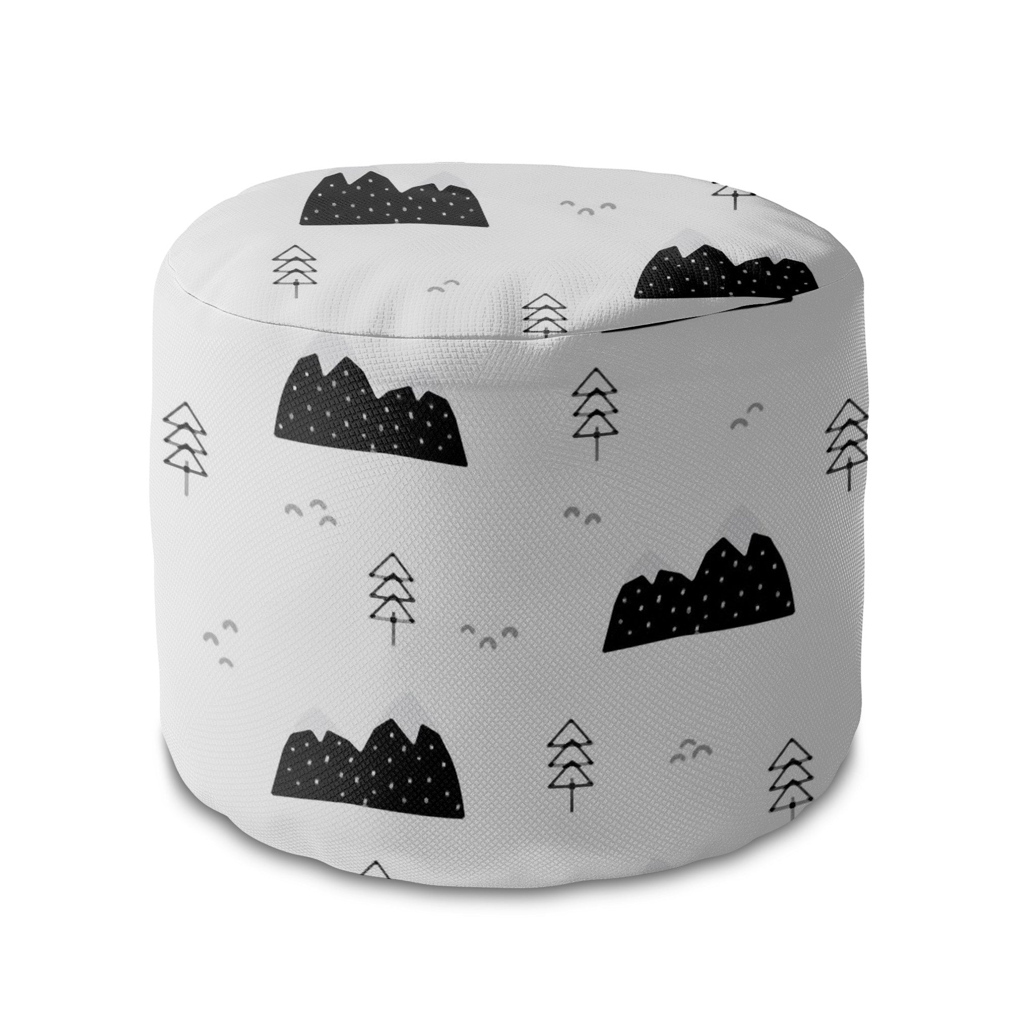 Okrúhly puf podnožka Scandi Mountains-Oxford