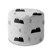 Okrúhly puf podnožka Scandi Mountains
