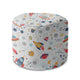 Round Pouf Footrest It's Fun in the Space-Oxford