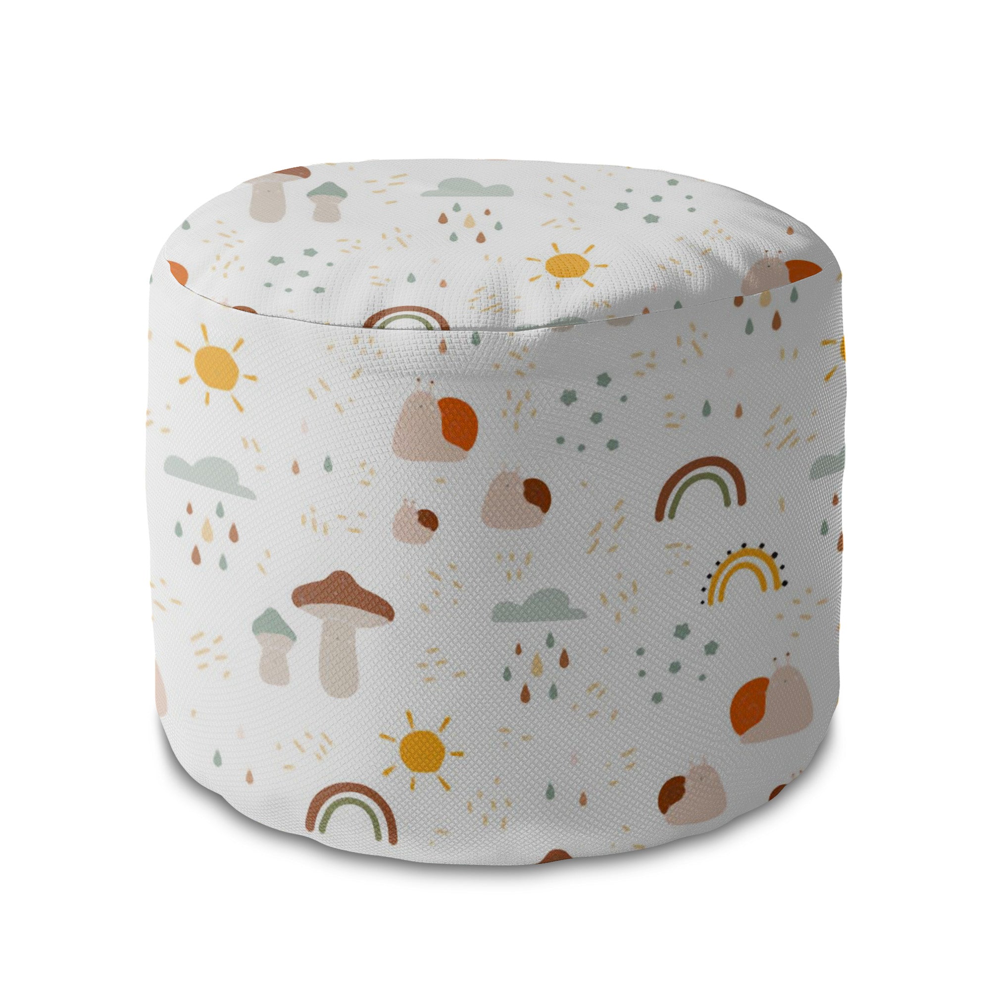 Okrúhly puf podnožka Autumn Mushroom