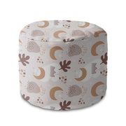 Okrúhly puf podnožka Abstract Doodle Baby Pattern-Velvet