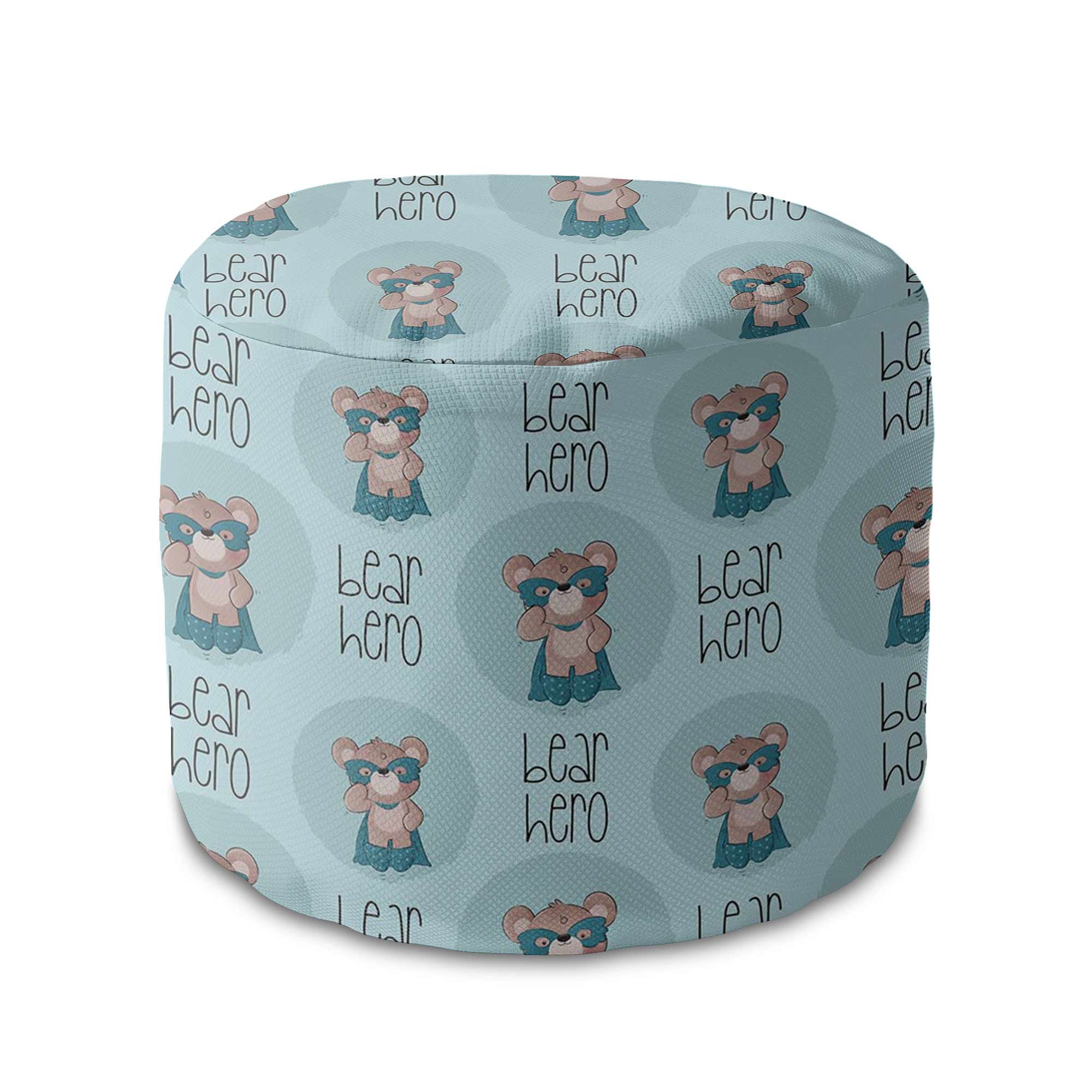 Okrúhly puf podnožka Bear Hero-Velvet