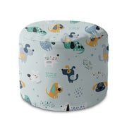 Okrúhly puf podnožka Cartoon Colorful Dogs-Oxford