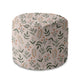 Okrúhly puf na nohy Botanical Beige Pattern-Velvet