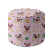 Okrúhly puf na nohy Happy Small Dogs