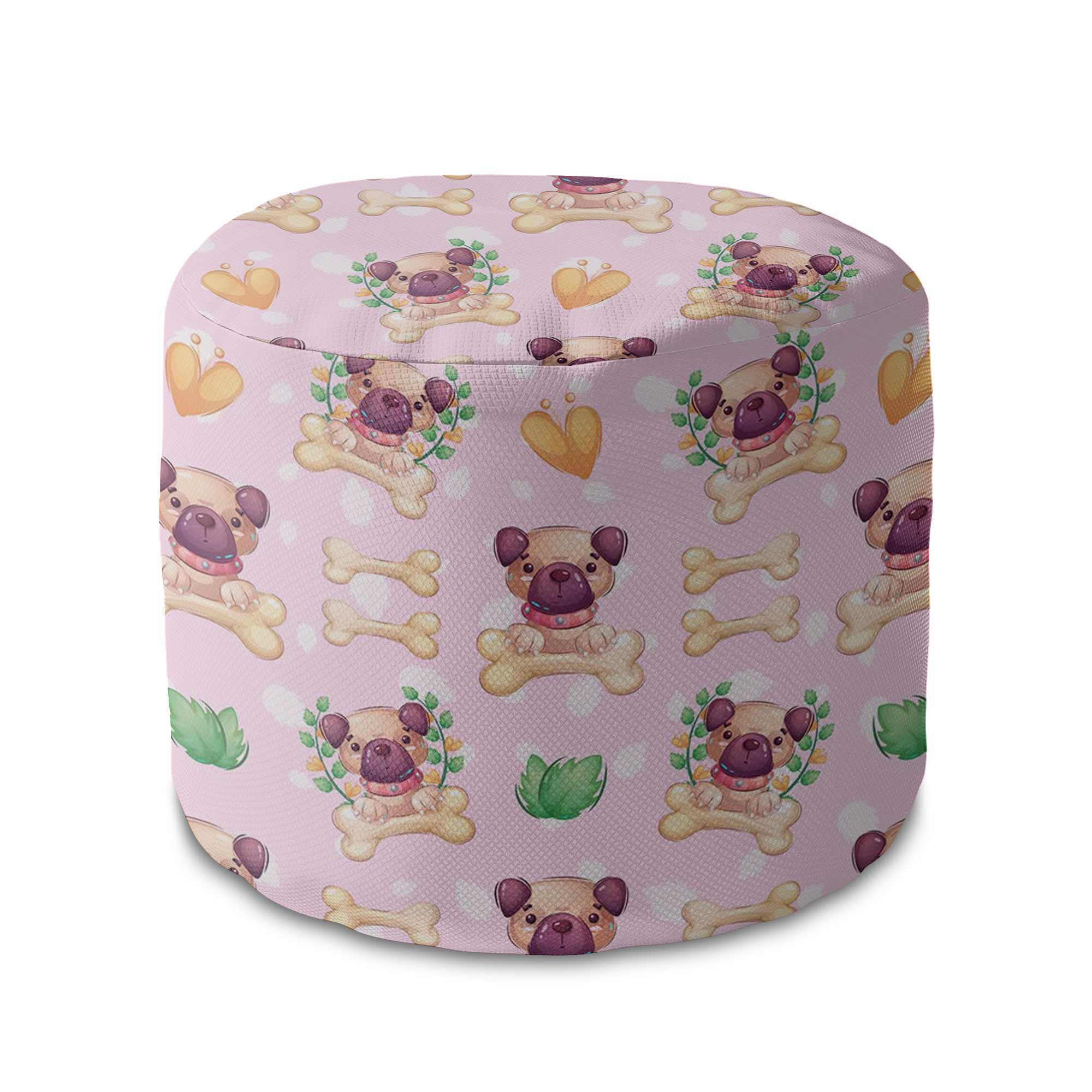 Okrúhly puf na nohy Happy Small Dogs