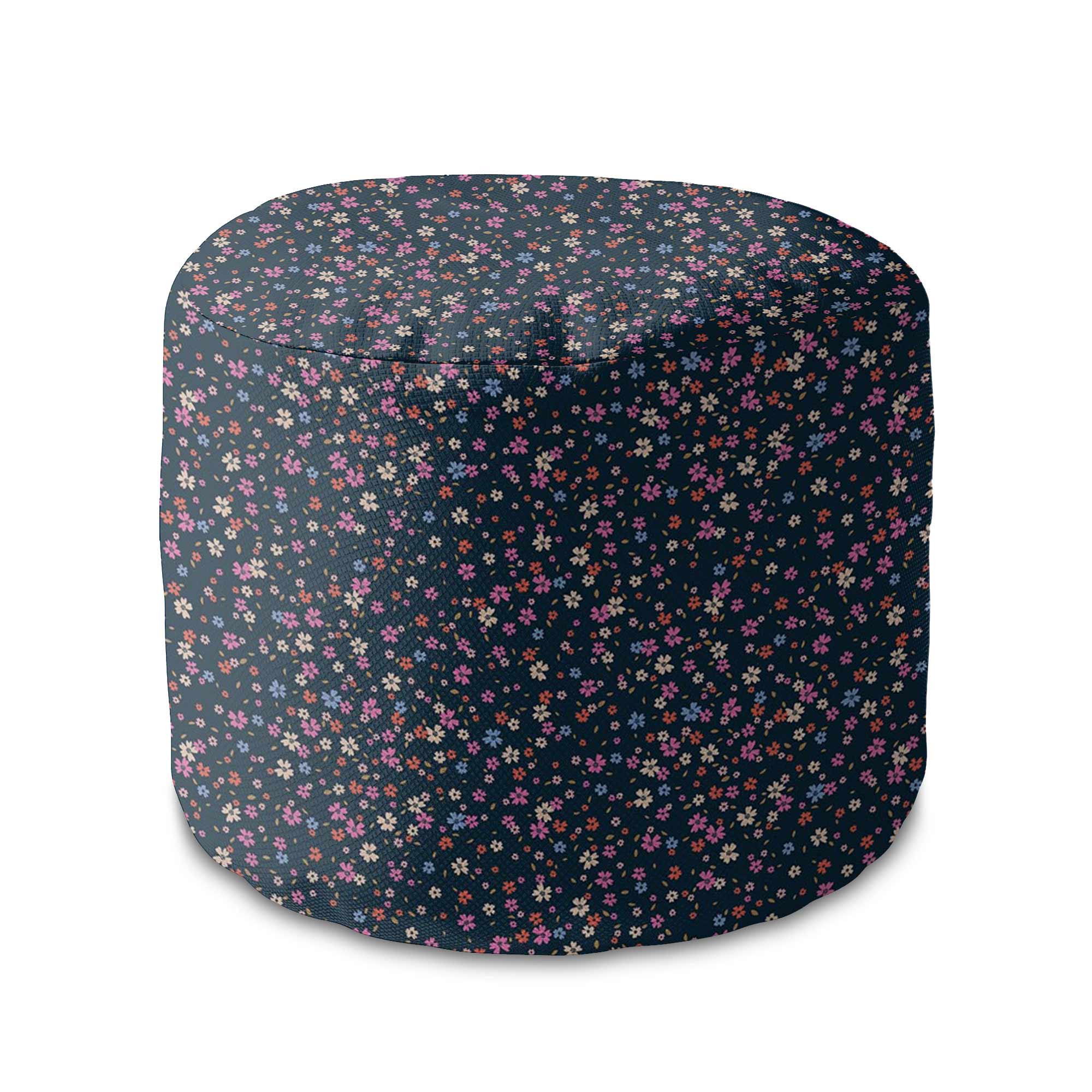 Okrúhly puf na nohy Ditsy Floral