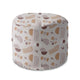 Okrúhly puf na nohy Geometric Earth Colors-Velvet