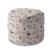 Okrúhly puf na nohy Geometric Earth Colors