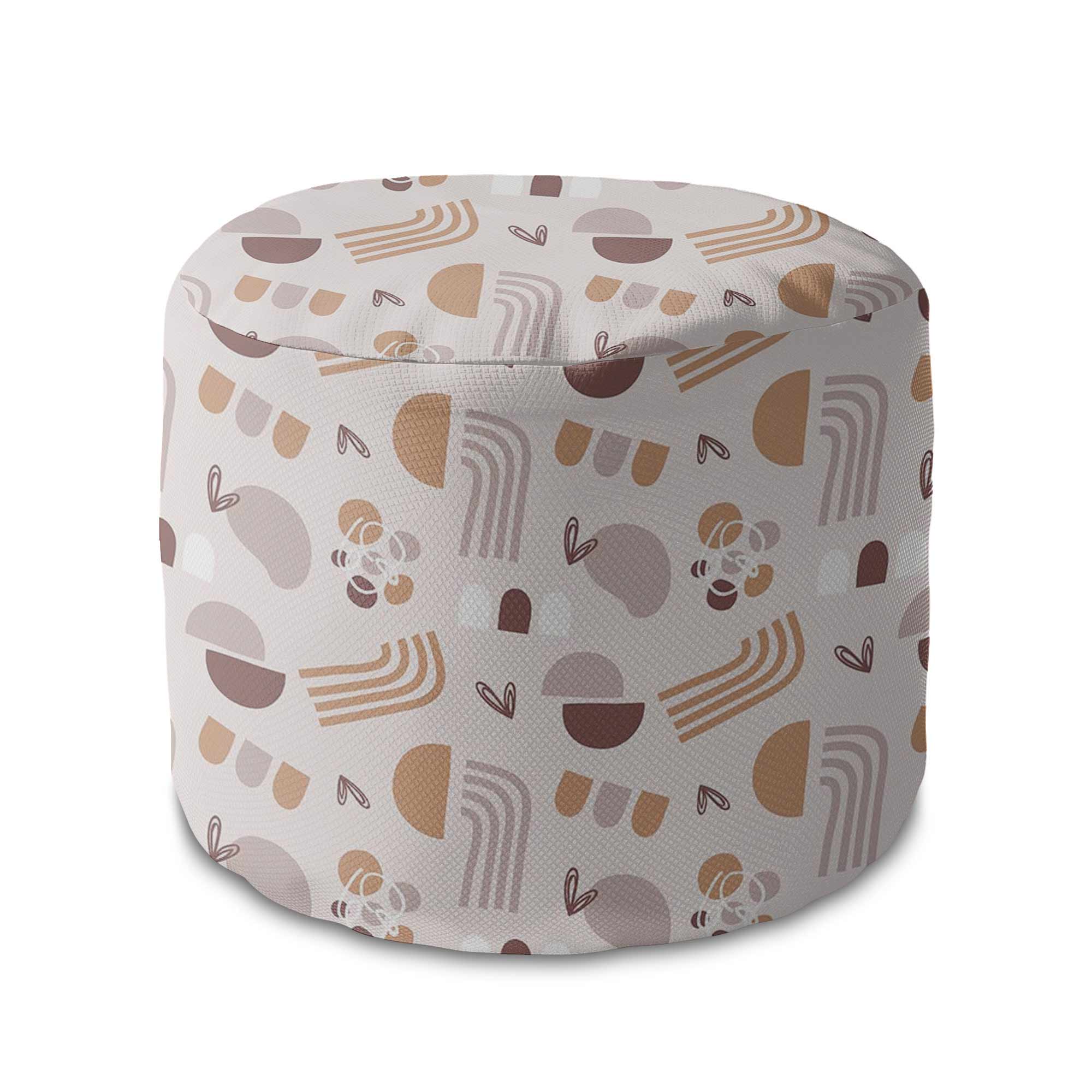 Okrúhly puf na nohy Geometric Earth Colors