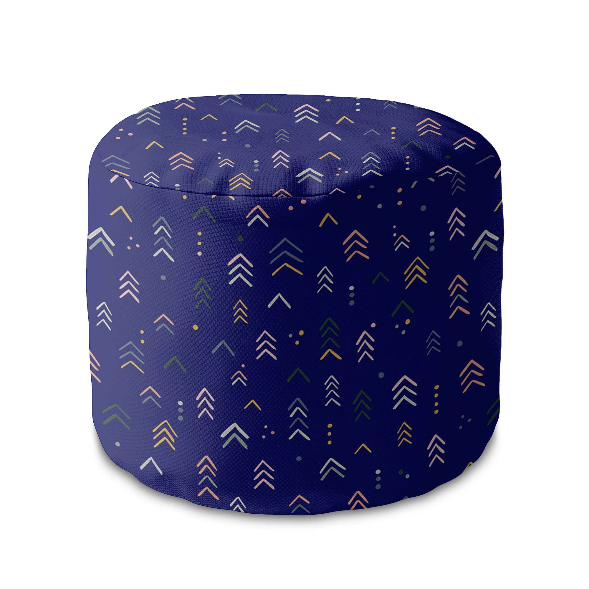 Okrúhly puf podnožka Abstract Soft Shapes-Velvet