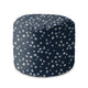 Okrúhly puf podnožka Navy Tiny Petal-Oxford