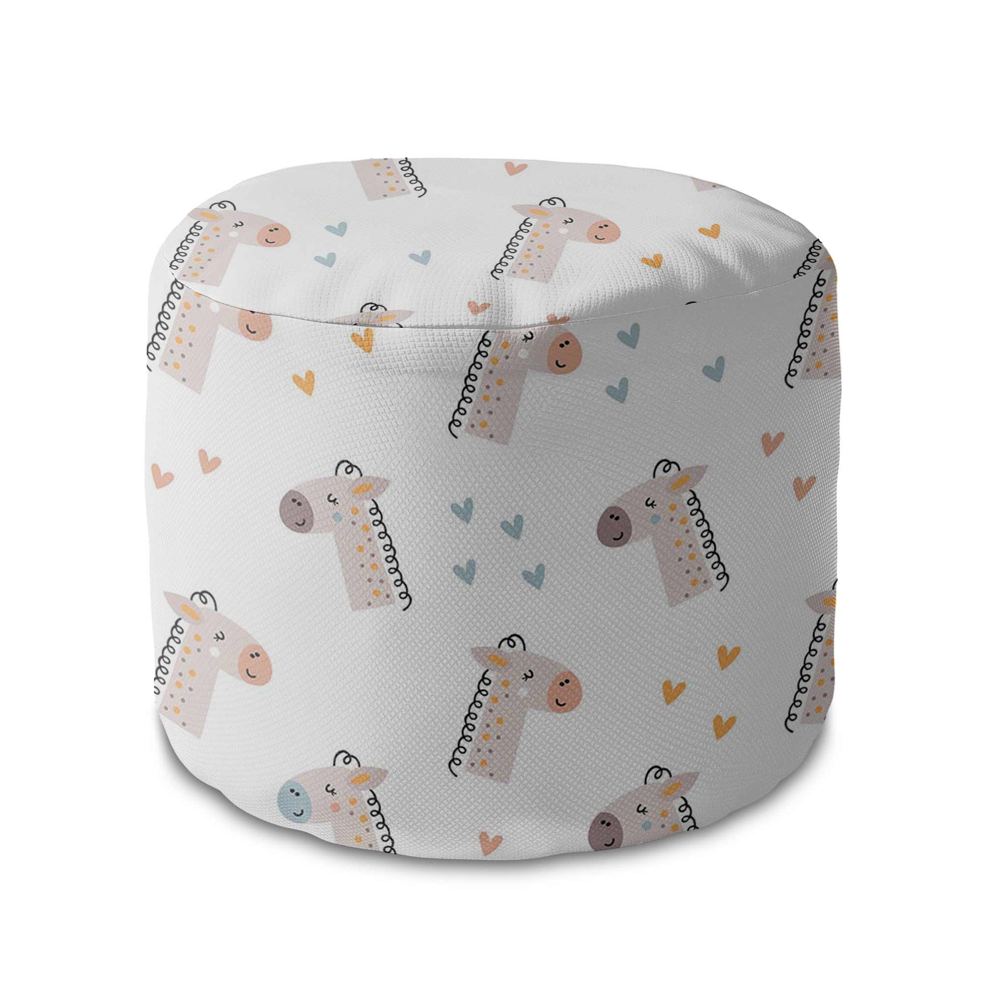 Okrúhly puf podnožka Cute Giraffe
