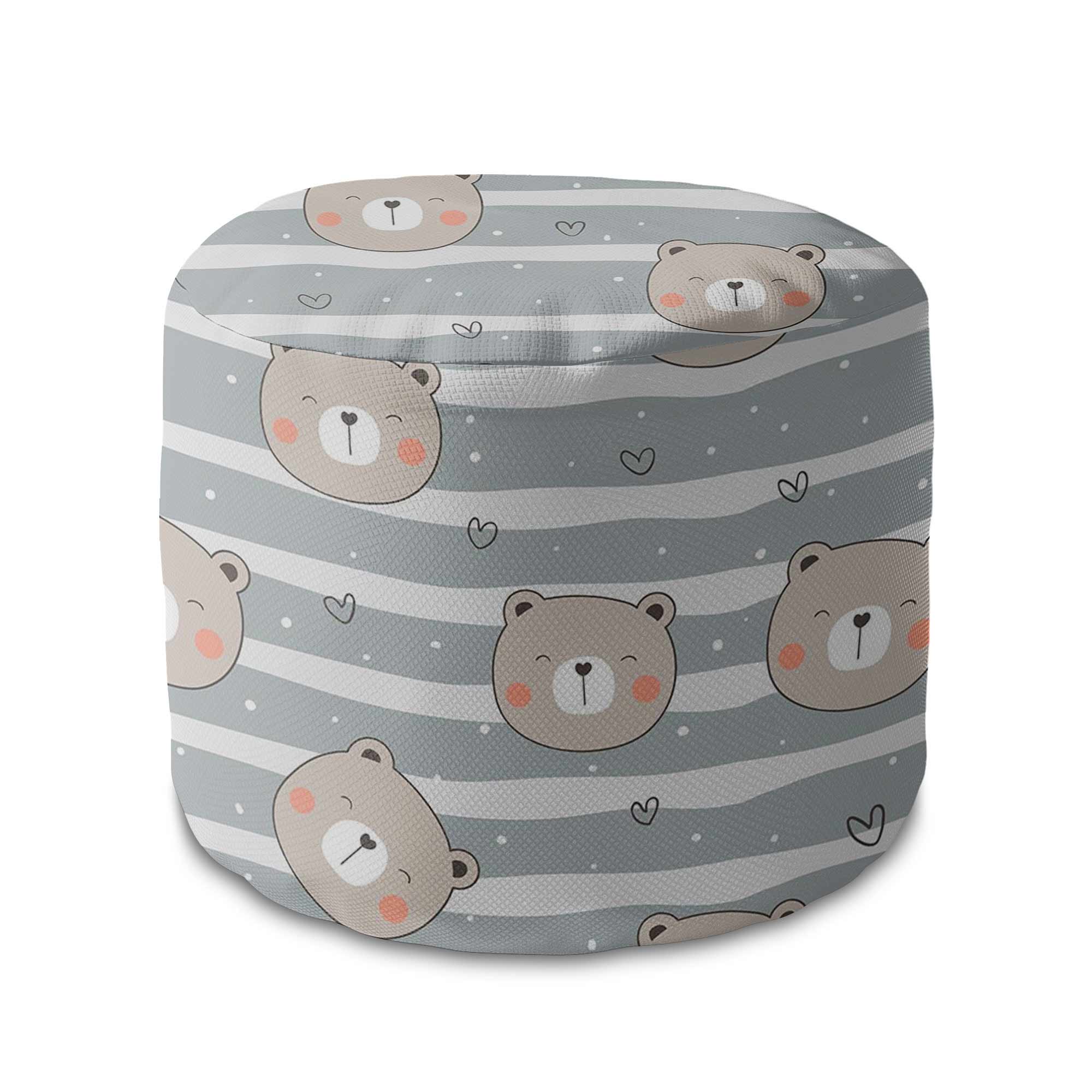 Okrúhly puf podnožka Happy Bear