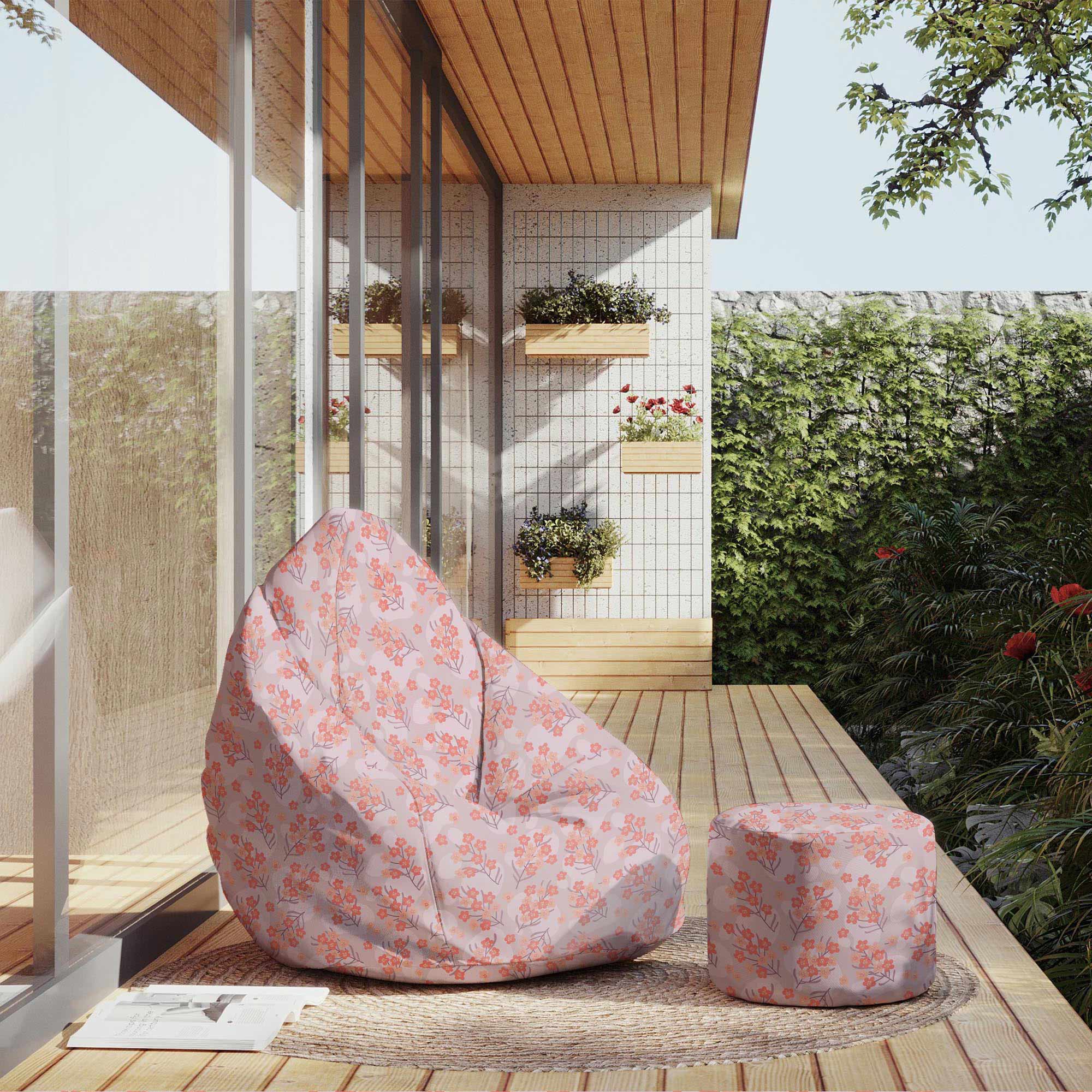 Okrúhly puf podnožka Summer Garden