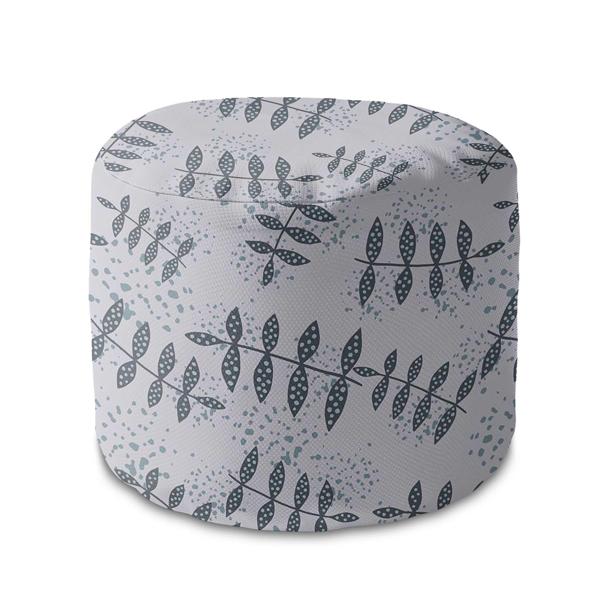 Kulatá podnožka Puf Splash Floral Pattern