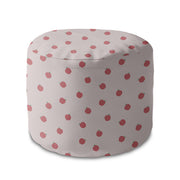 Okrúhly puf na nohy Red Apples-Velvet