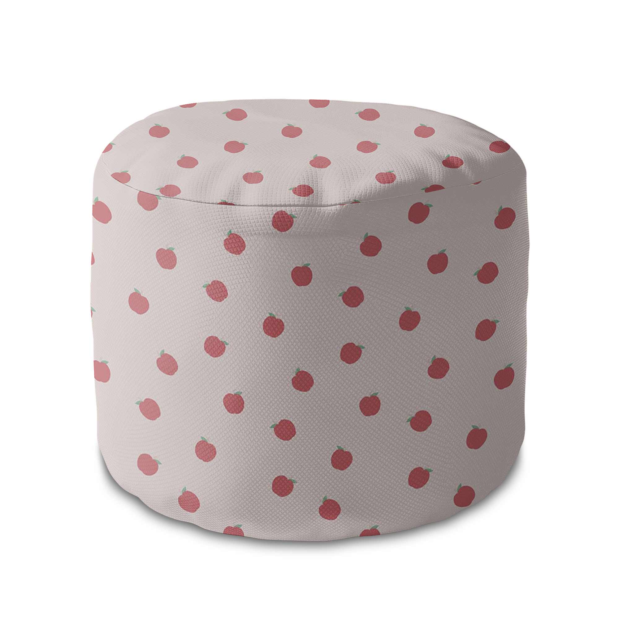 Okrúhly puf na nohy Red Apples-Velvet
