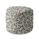 Okrúhly puf na nohy Pink Berries Pattern-Oxford