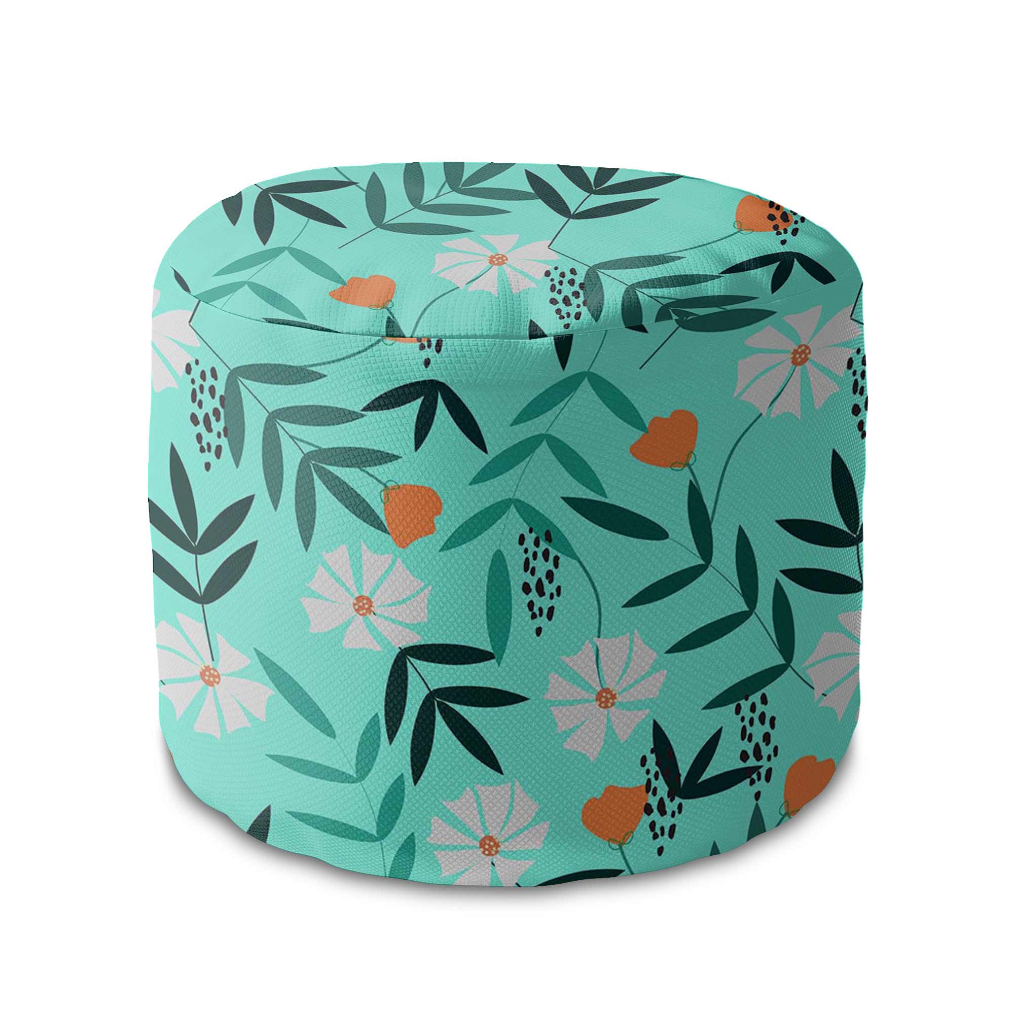 Round Pouf Footstool Flower Dream-Oxford