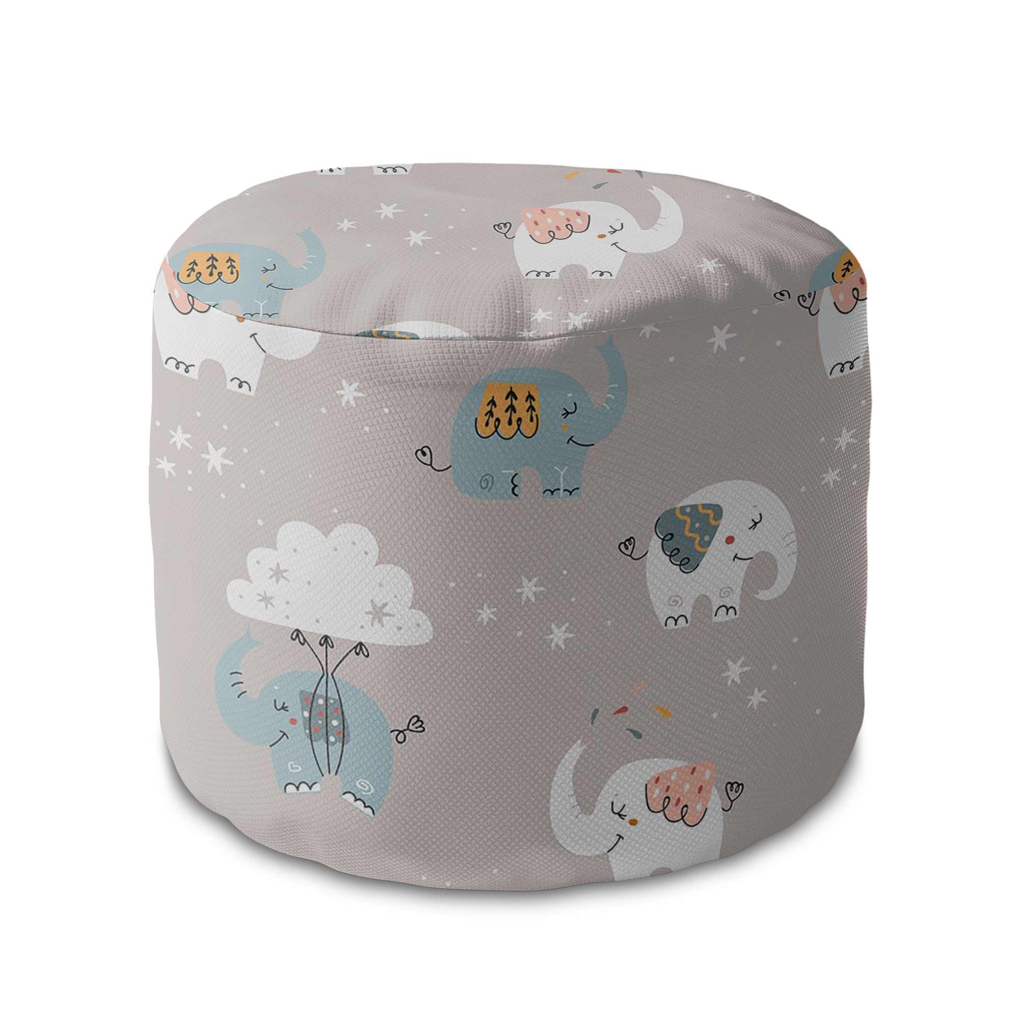 Okrúhly puf podnožka Fly Elephant-Velvet
