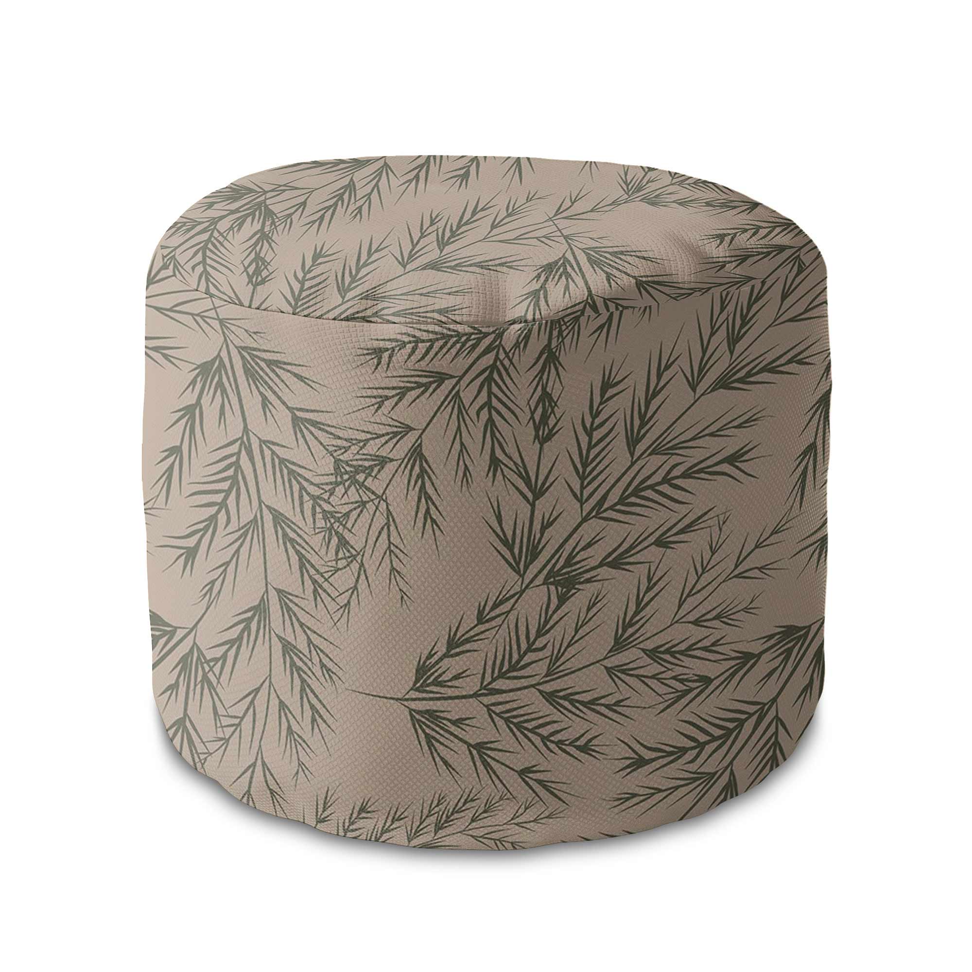Round pouf footstool Decorative Branches-Oxford