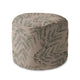 Round pouf footstool Decorative Branches-Velvet