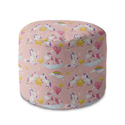 Round pouf footstool Unicorn Have Fun-Oxford