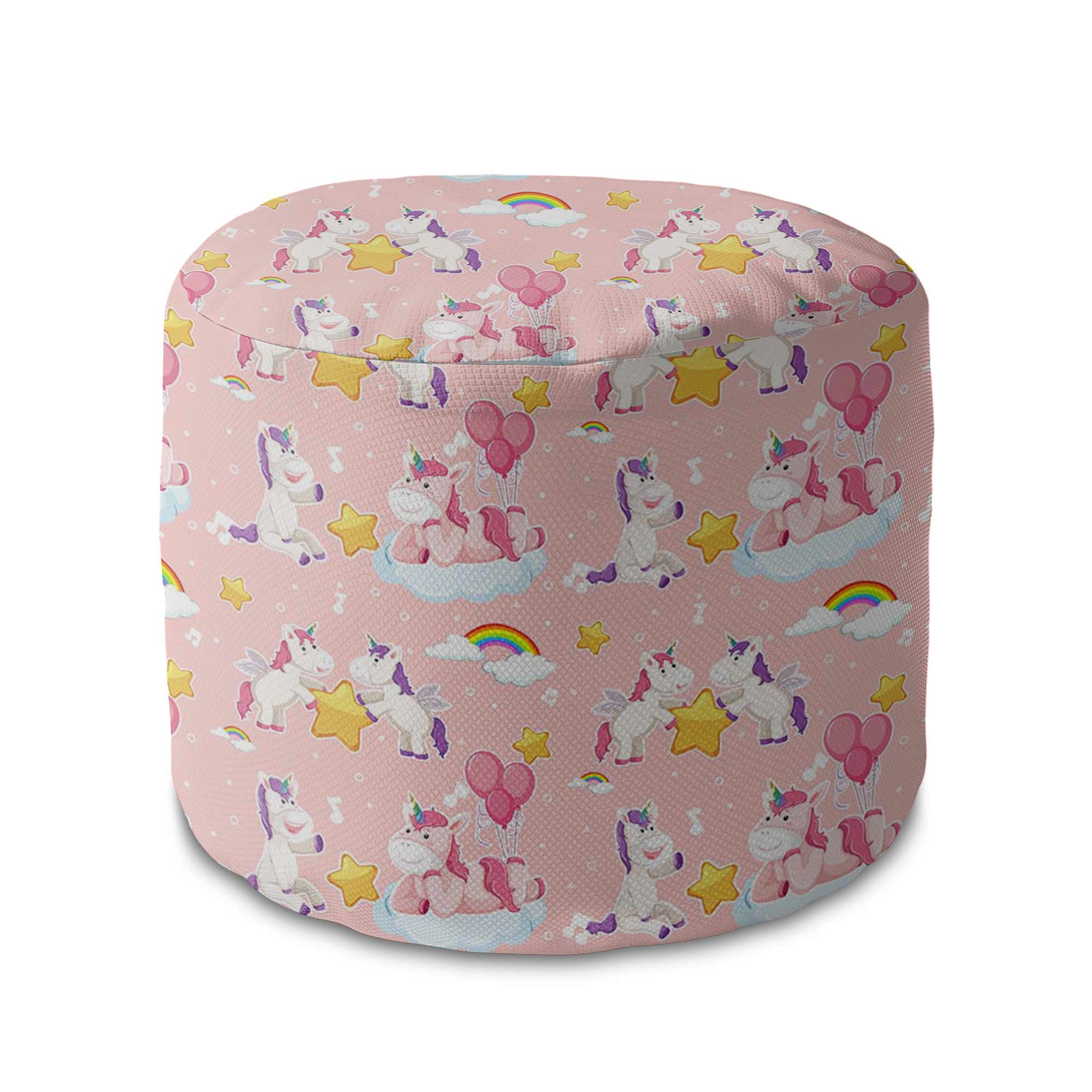 Round pouf footstool Unicorn Have Fun-Oxford