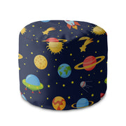 Okrúhly puf podnožka Galaxy-Velvet
