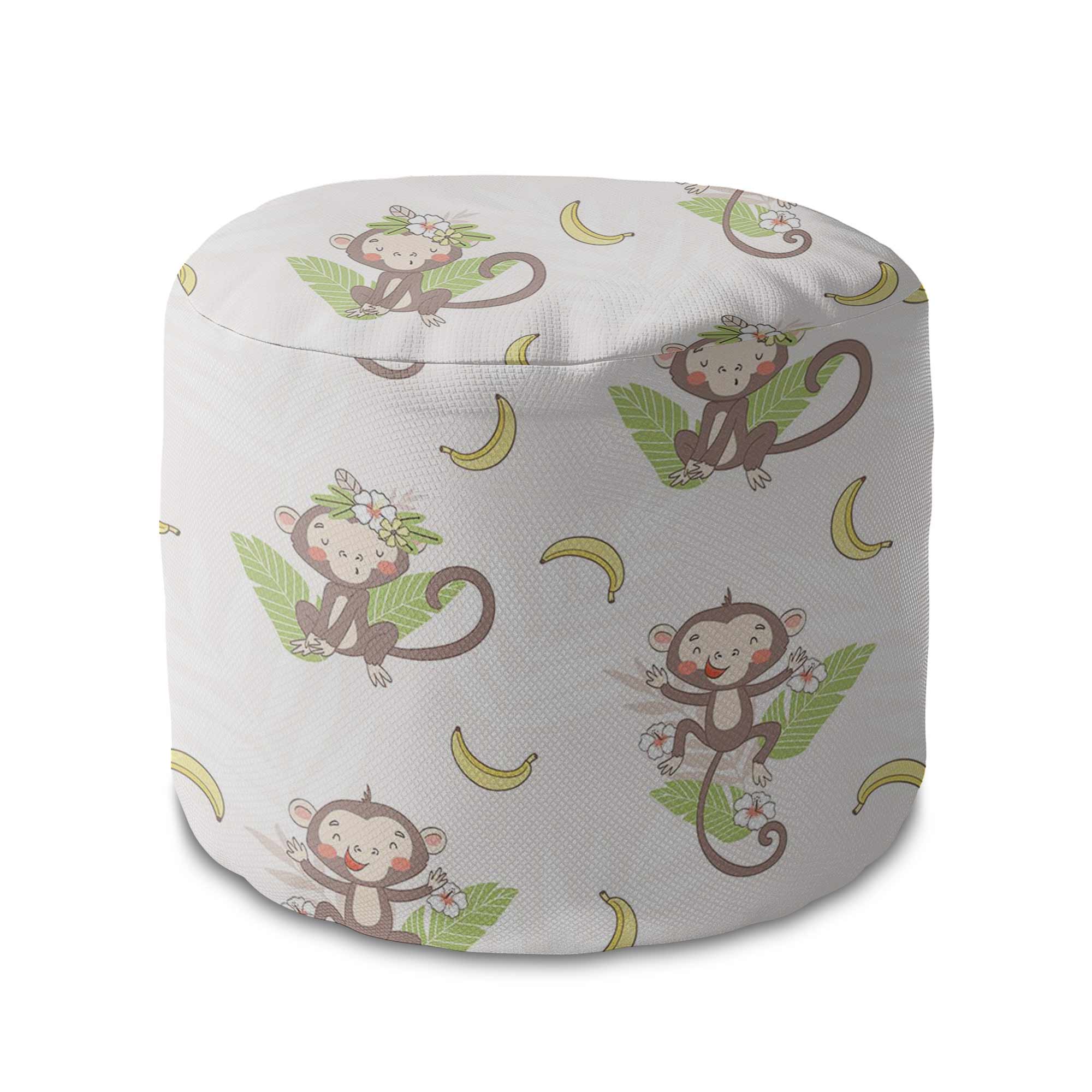 Okrúhly puf podnožka Funny Monkeys
