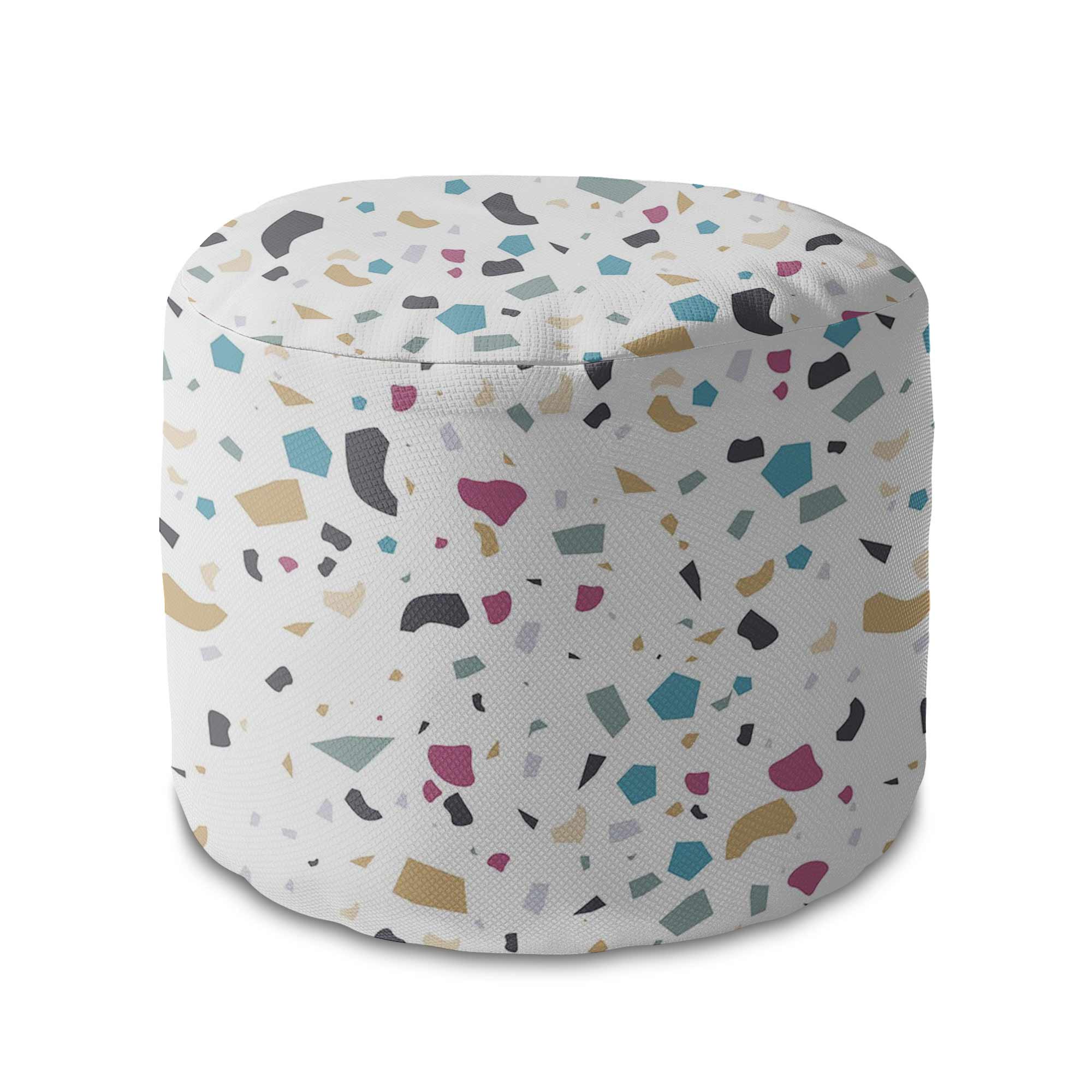 Okrúhly puf na nohy Colorful Terrazzo