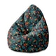 Puf Pearshape Dark Botanic Red-M-Oxford