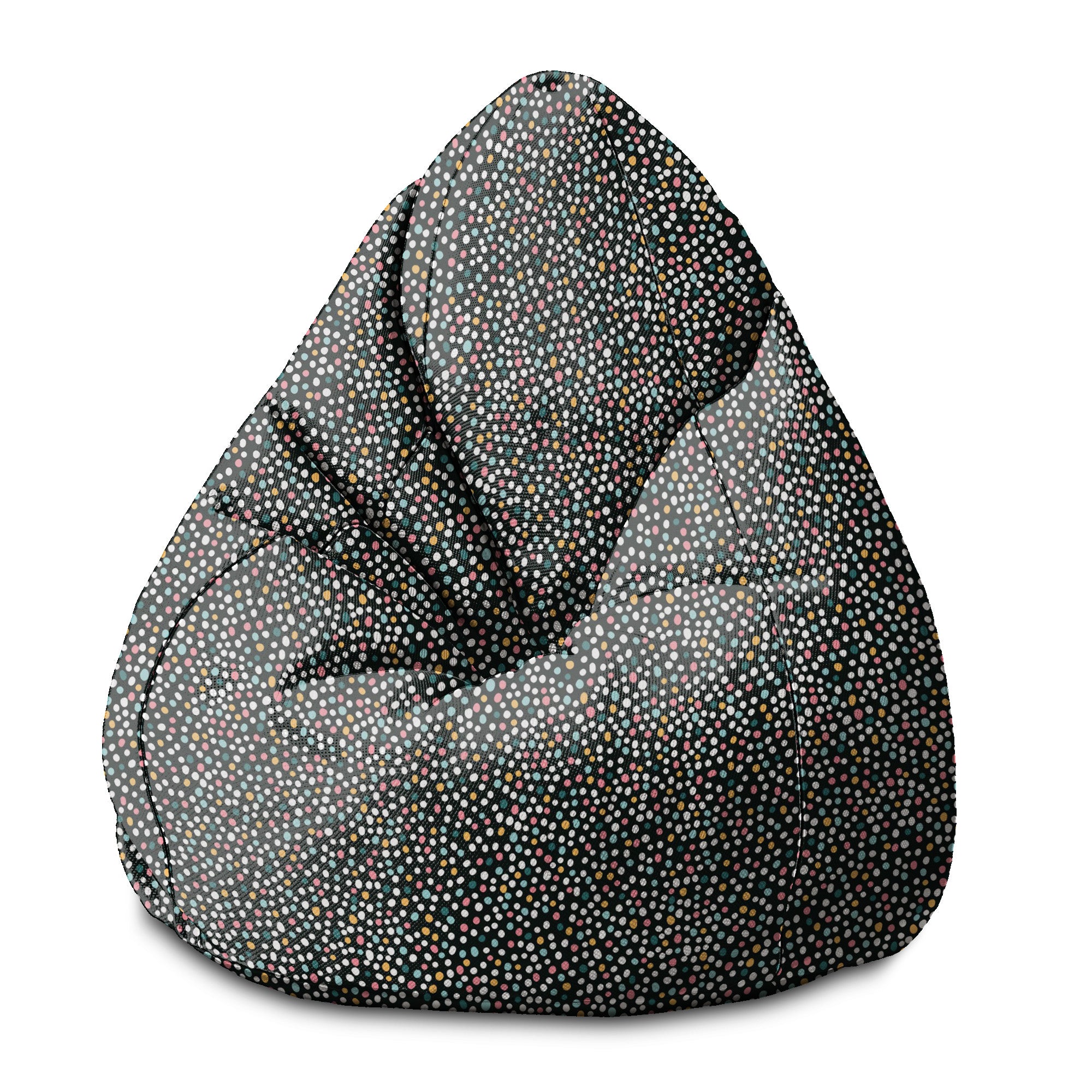 Puf Pearshape Viacfarebné Bodky